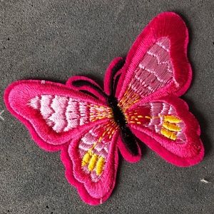 Set of 12 Iron On Butterfly Patches